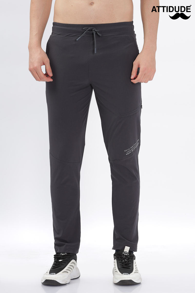 Charcoal Grey Jogger Pants with Adjustable Drawstring