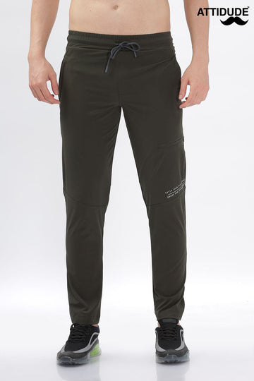 Dark Olive Green Jogger Pants with Adjustable Drawstring