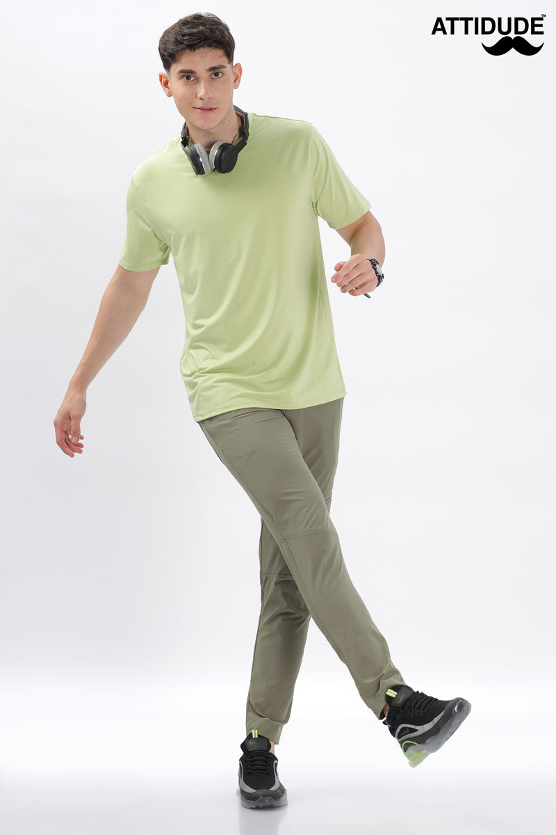 Light Olive Green Jogger Pants with Adjustable Drawstring