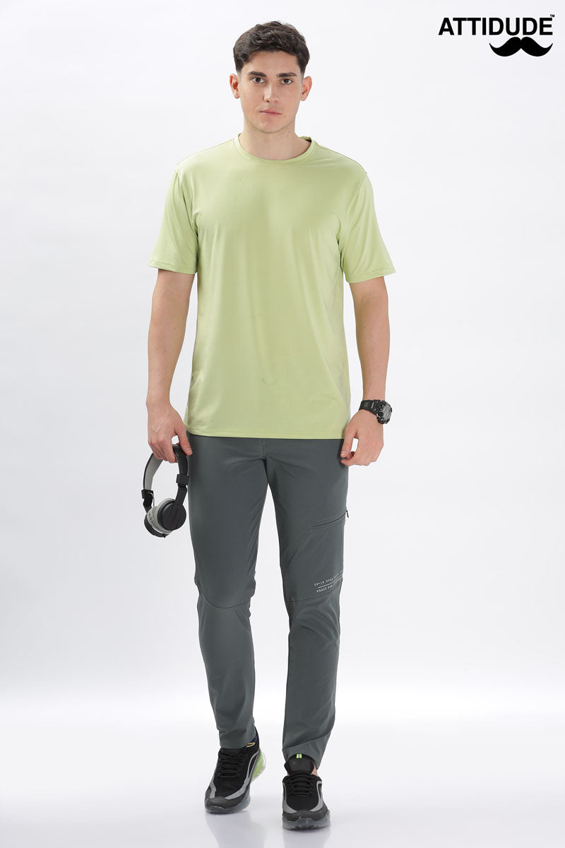 Deep Green Jogger Pants with Navy Blue Drawstring