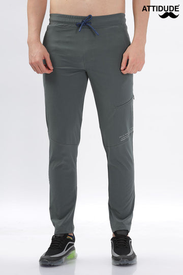 Deep Green Jogger Pants with Navy Blue Drawstring
