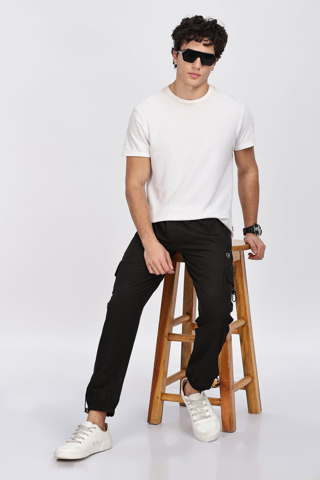 Black Cargo Jogger Pants