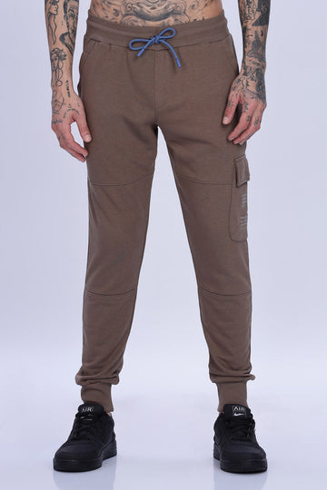 Rugged Mocha Brown Cargo Joggers