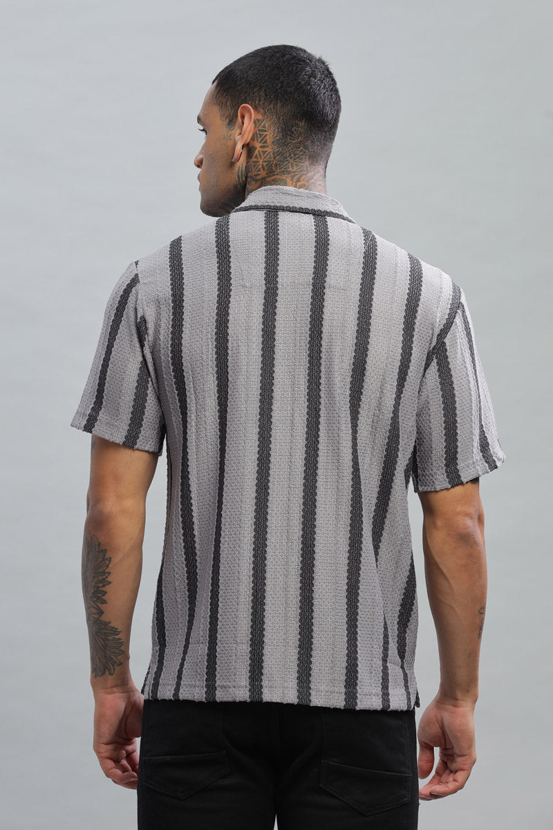 Textured thick vertical striped shirts (Article 25957)