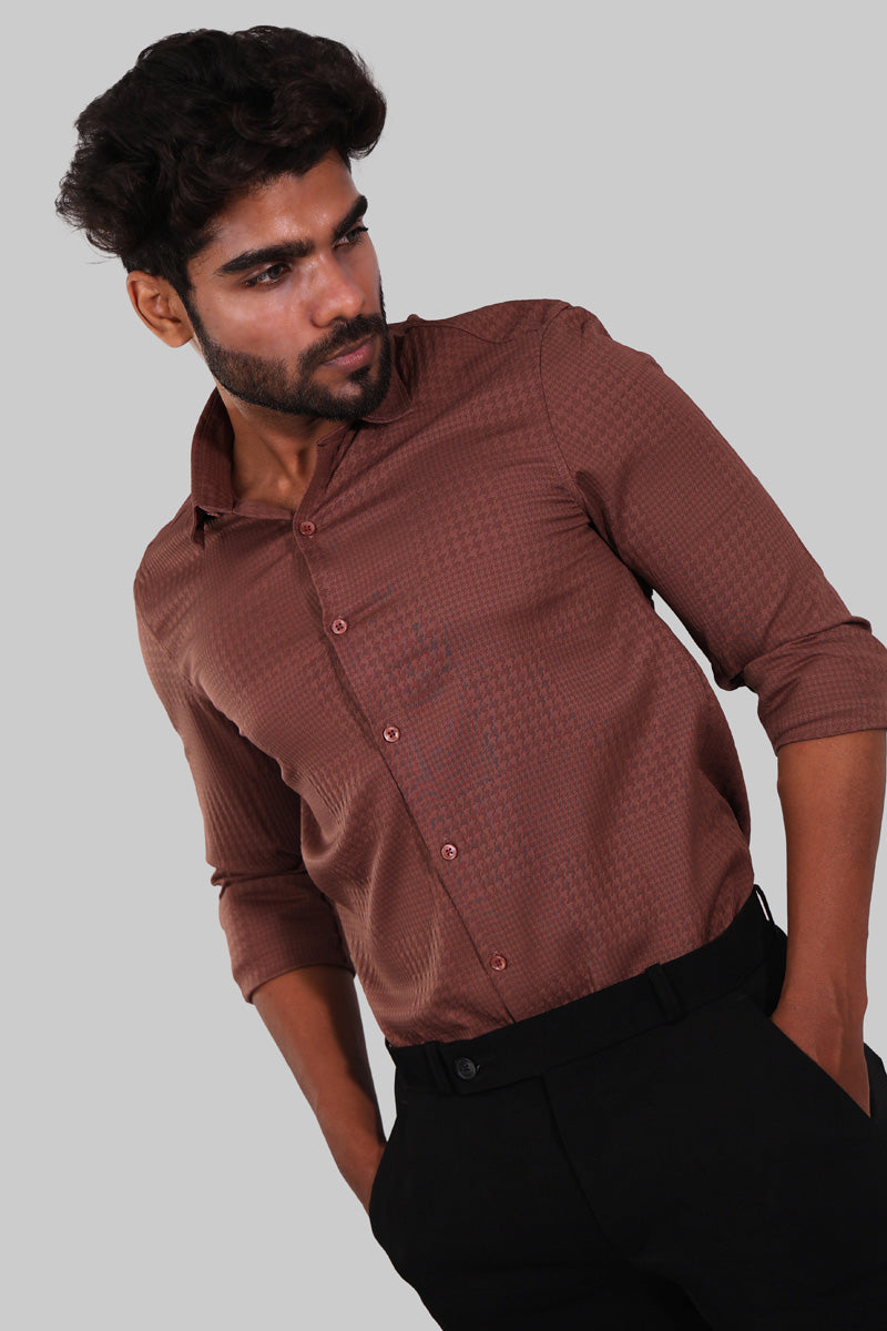 Brandy Textured Full Sleeve Shirt