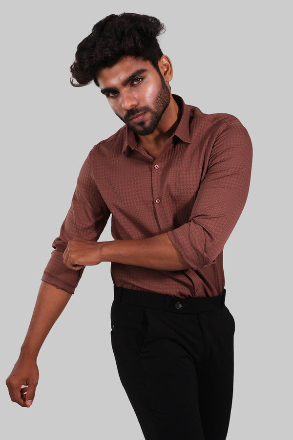 Brandy Textured Full Sleeve Shirt