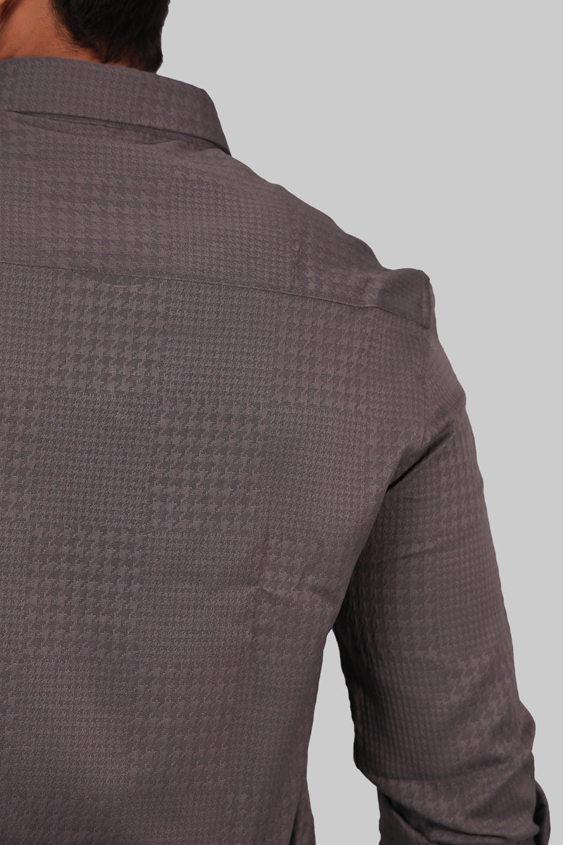 Ironside Grey Textured Full Sleeve Shirt