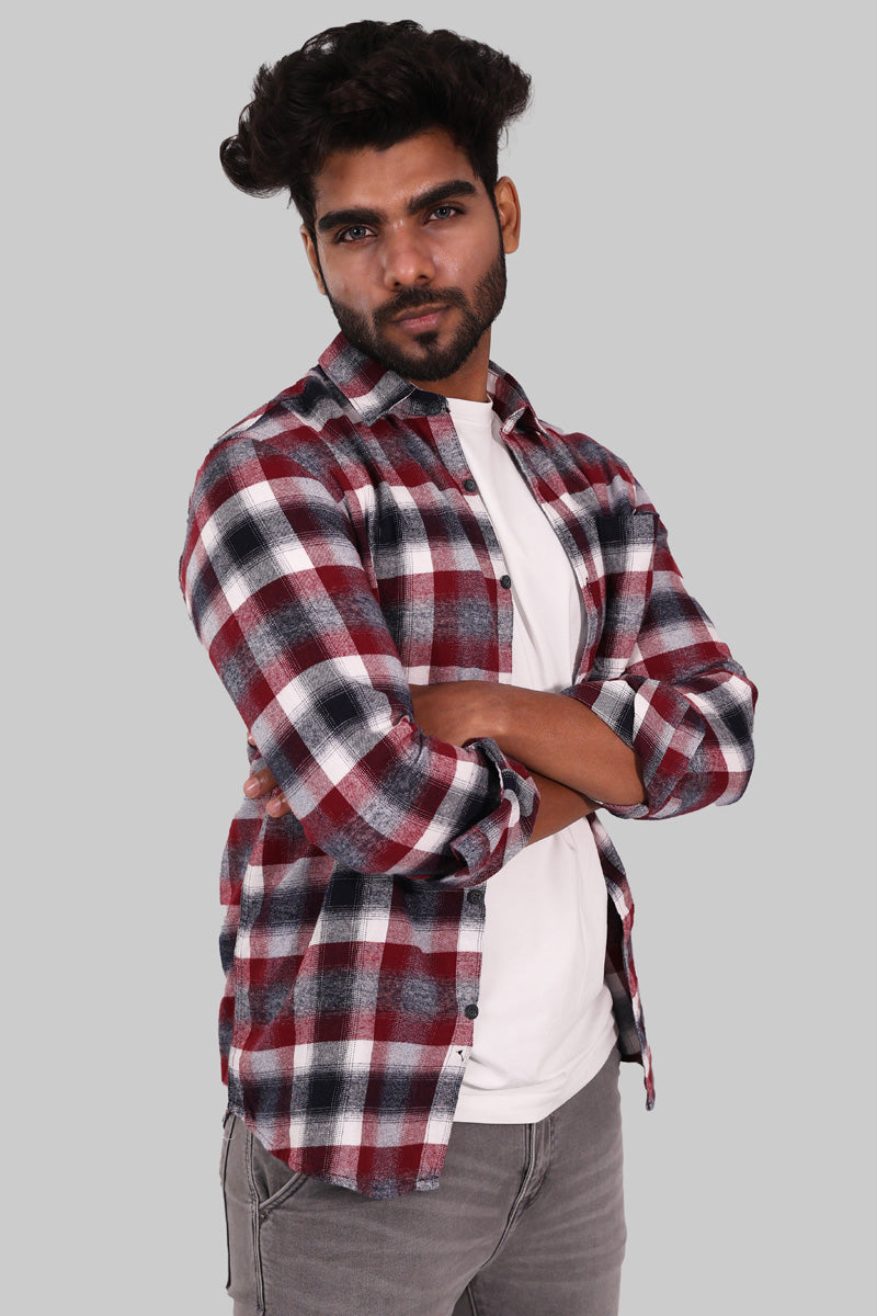Red & Black Plaid Flannel Shirt