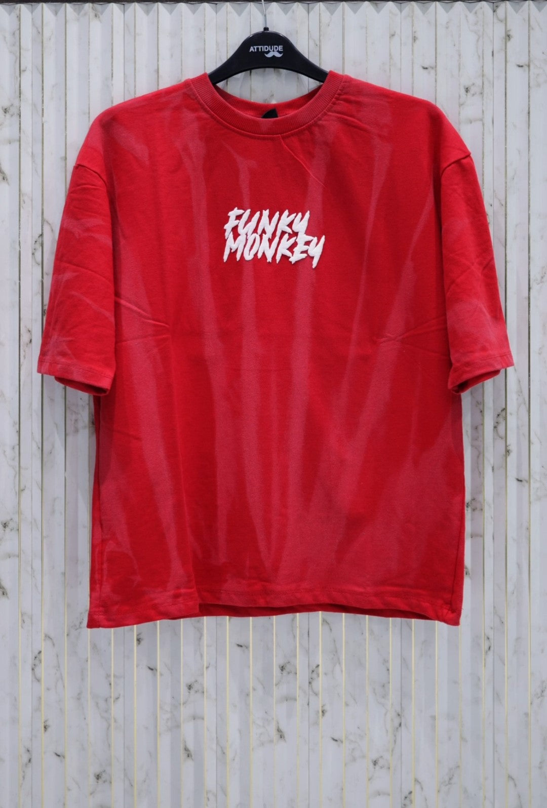 Red Graphic Printed Oversized Tee (Article B2105)