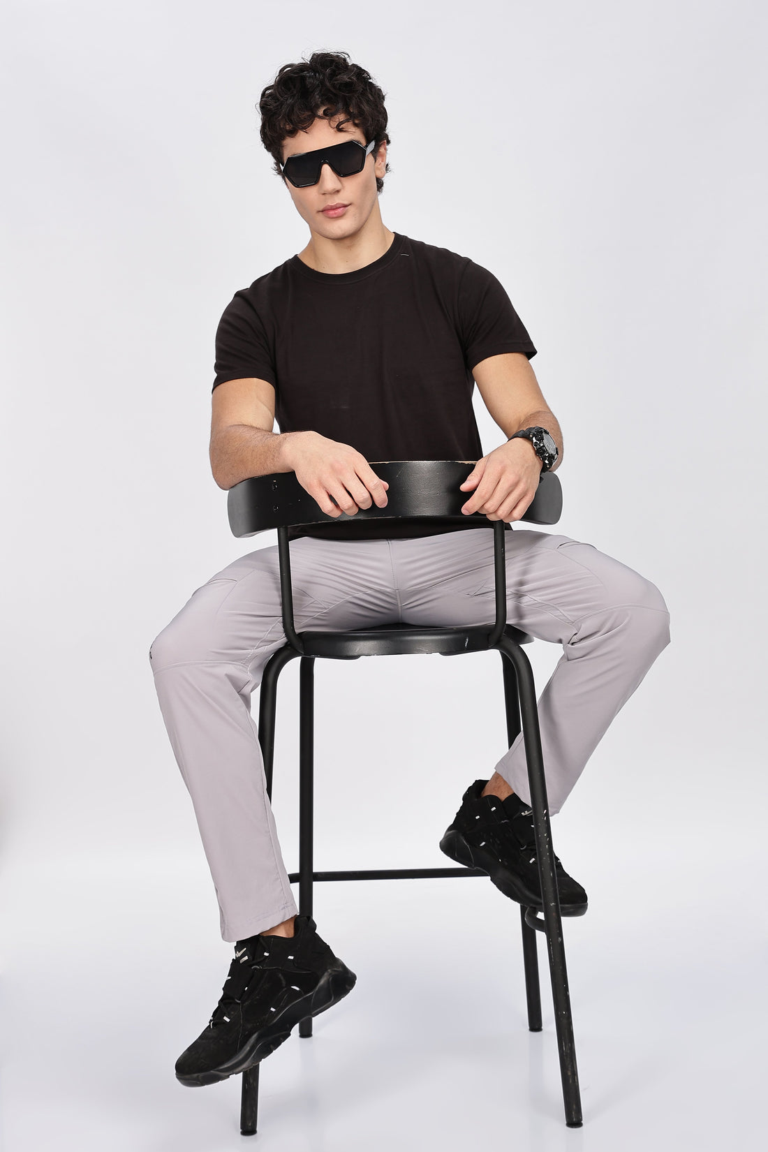 Light Grey Cargo Trackpant with Comfortable Waistband