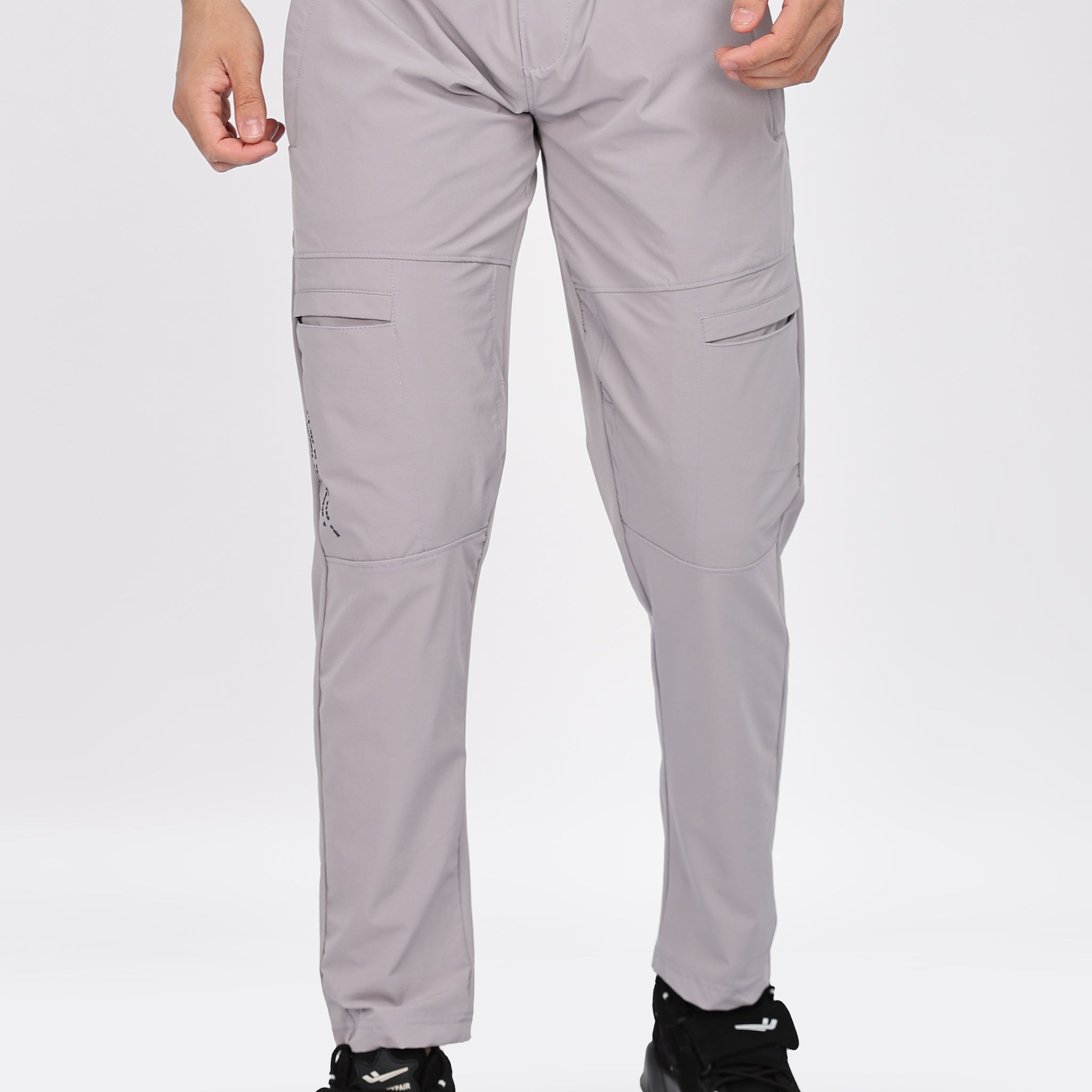 Light Grey Cargo Trackpant with Comfortable Waistband