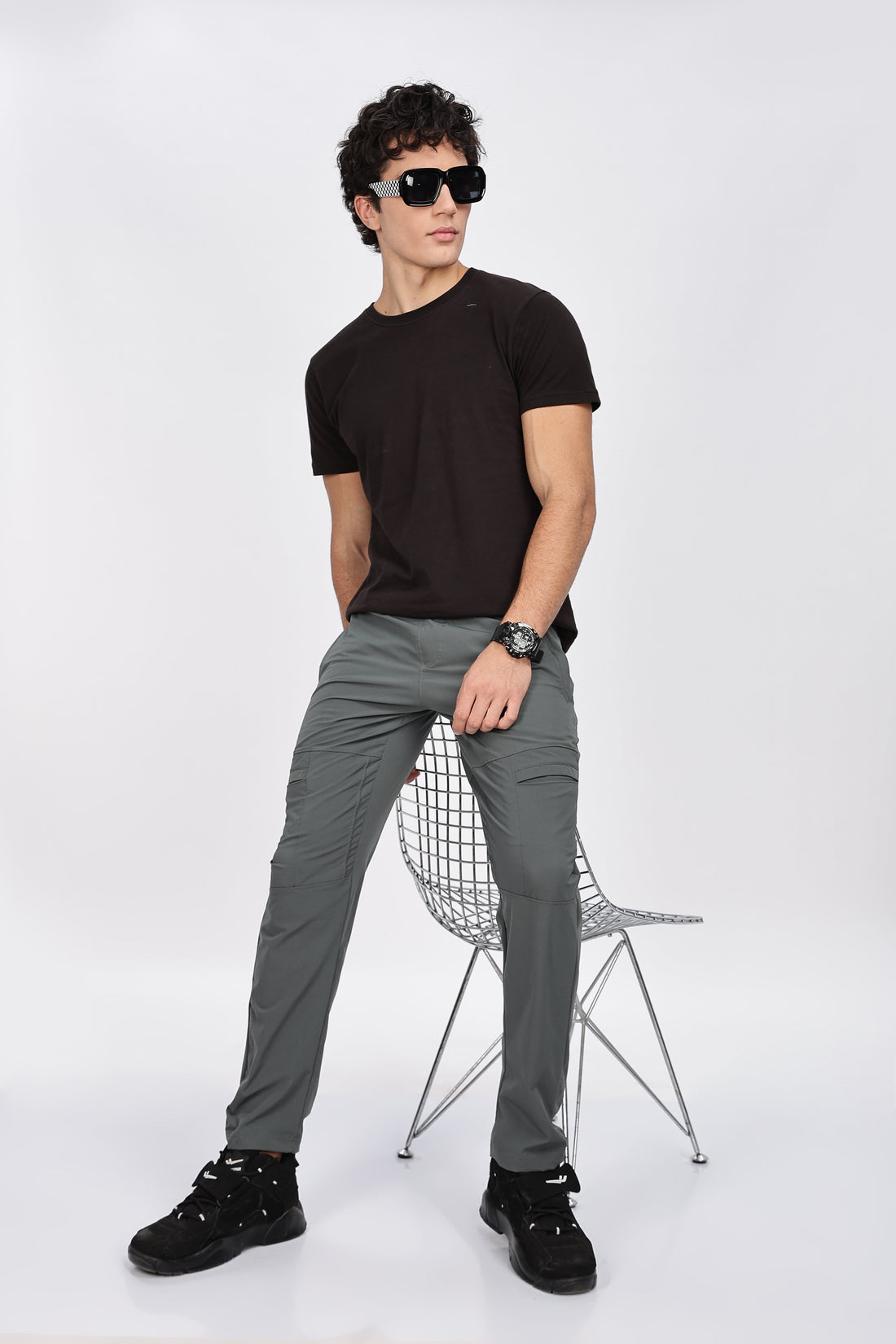 Smokey Grey Utility Trackpant for Casual Wear