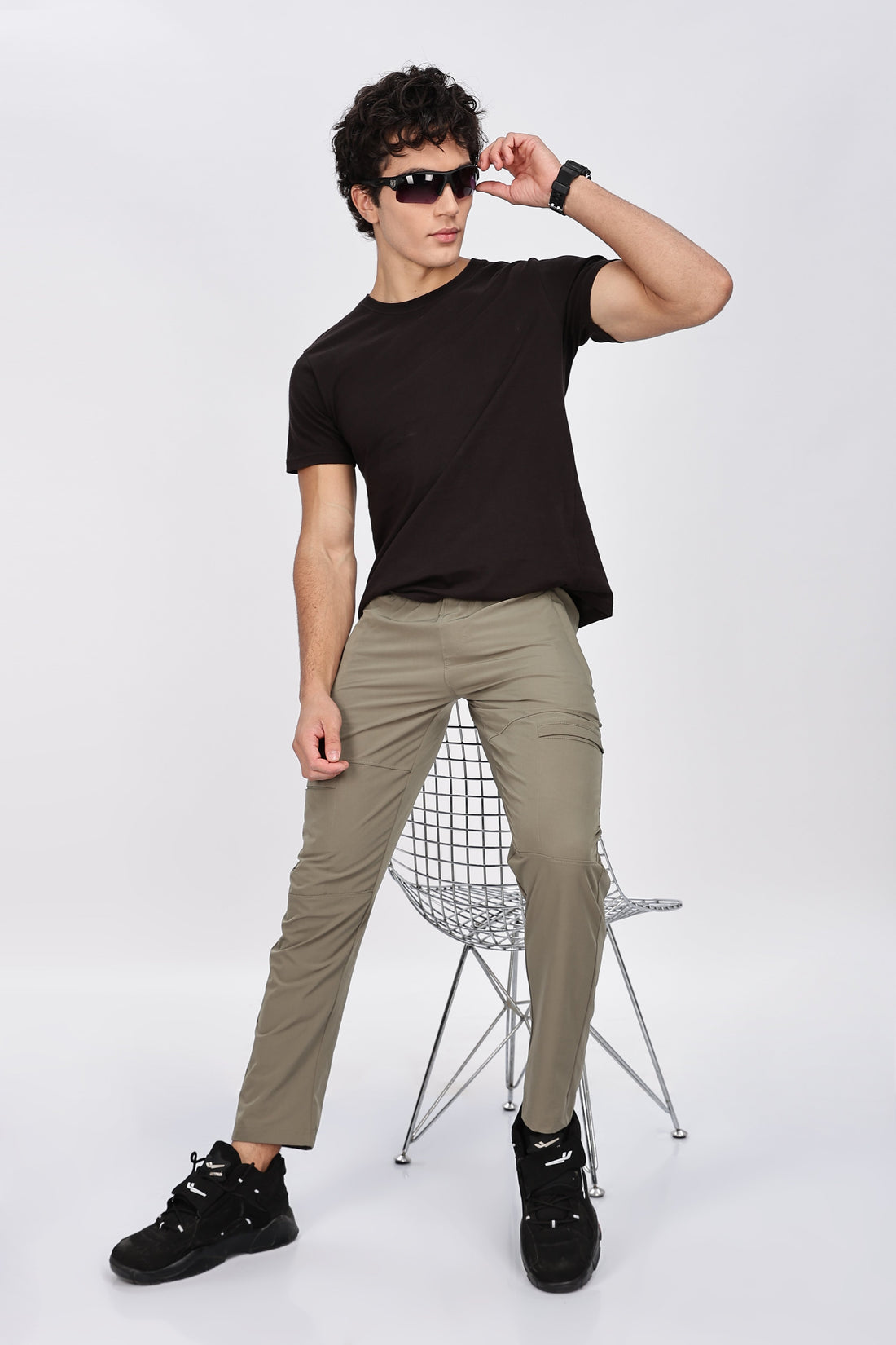 Sand dune Slim Fit Trackpant with Drawstring and Pockets