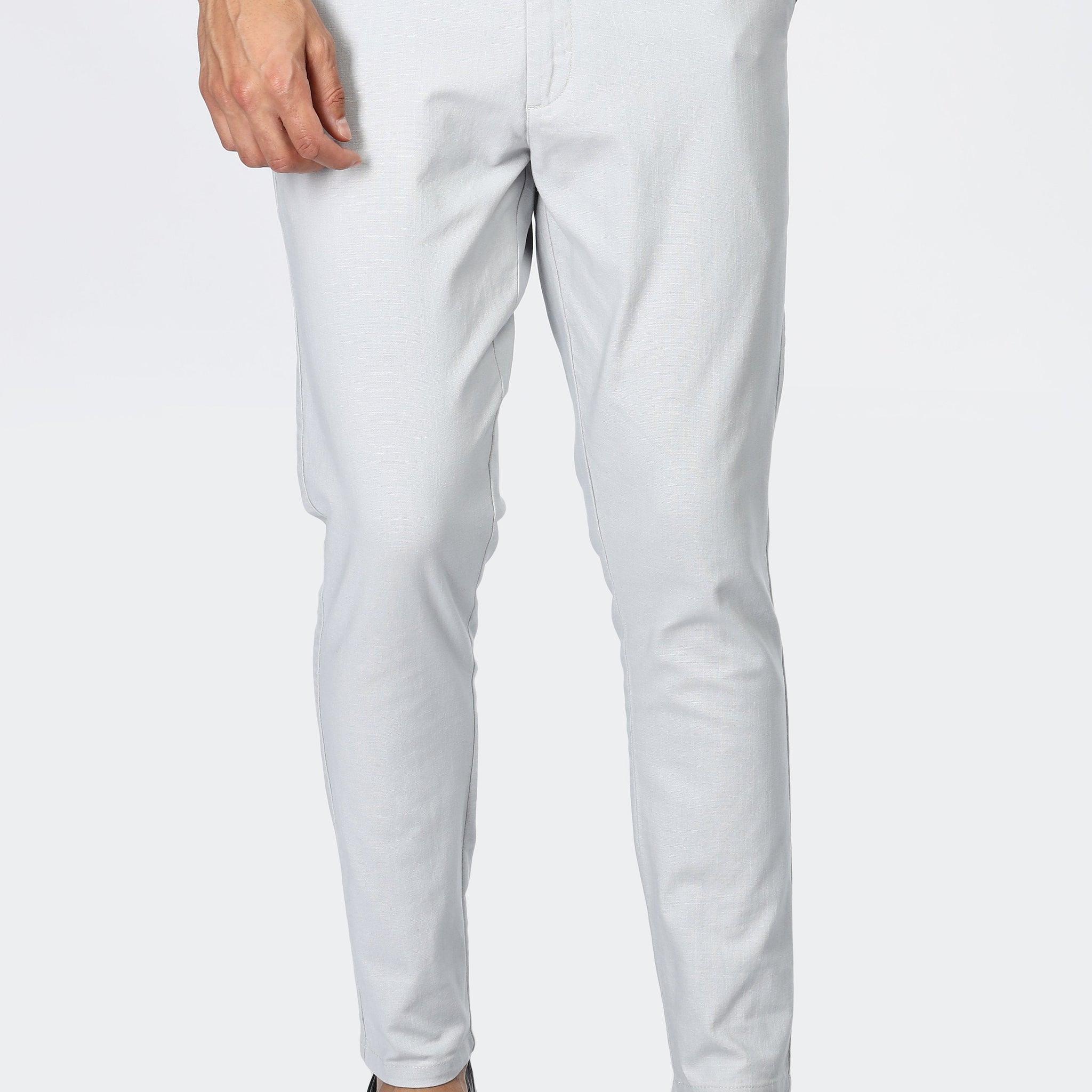 Light Cream Slim Fit Trousers