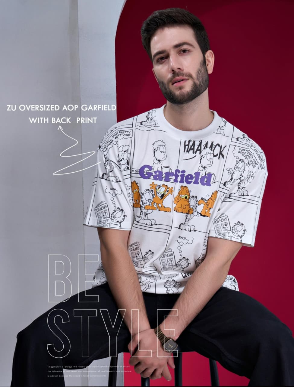 Garfield Comic Oversized T-Shirt(Article B2457)