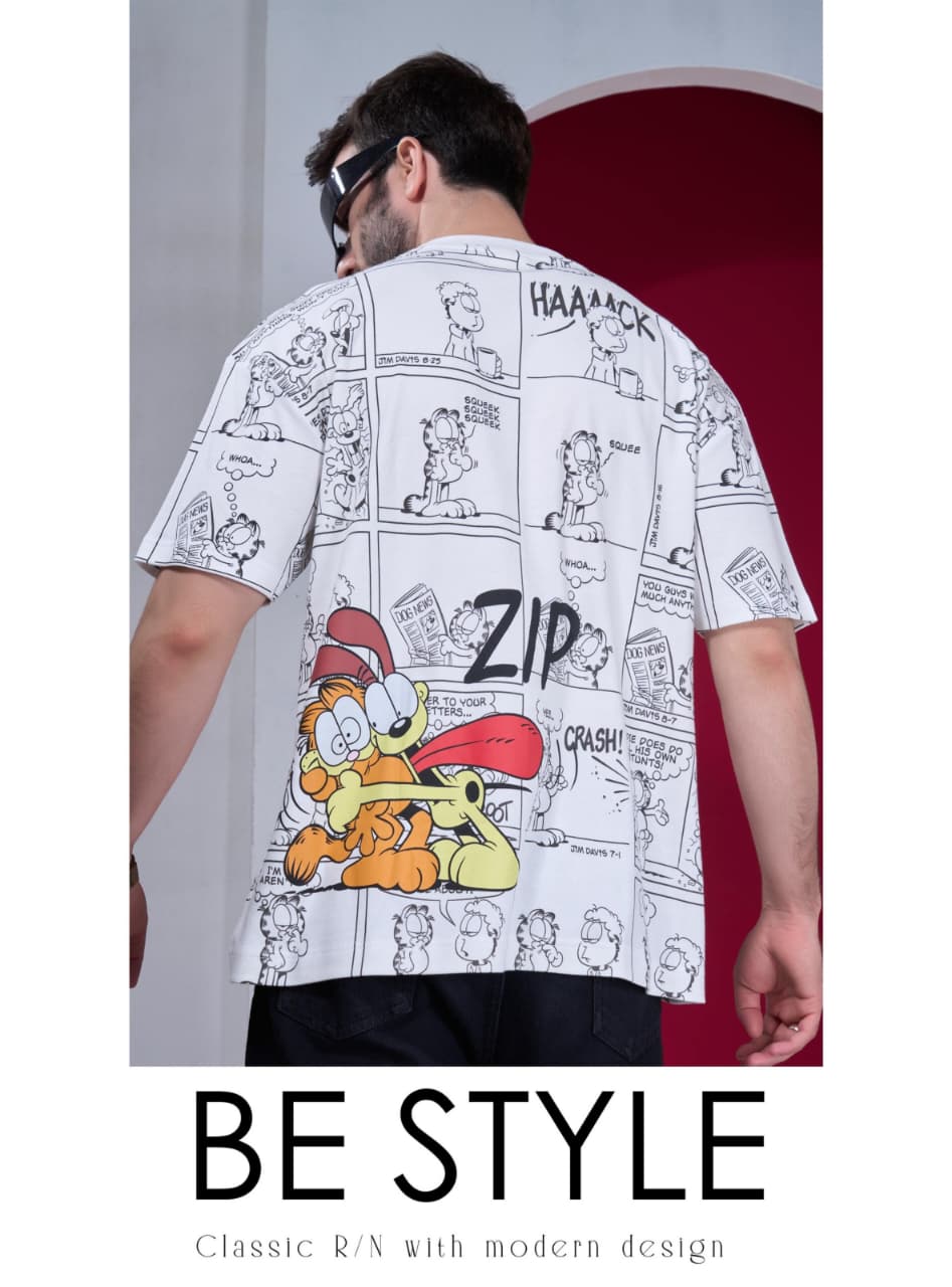 Garfield Comic Oversized T-Shirt(Article B2457)