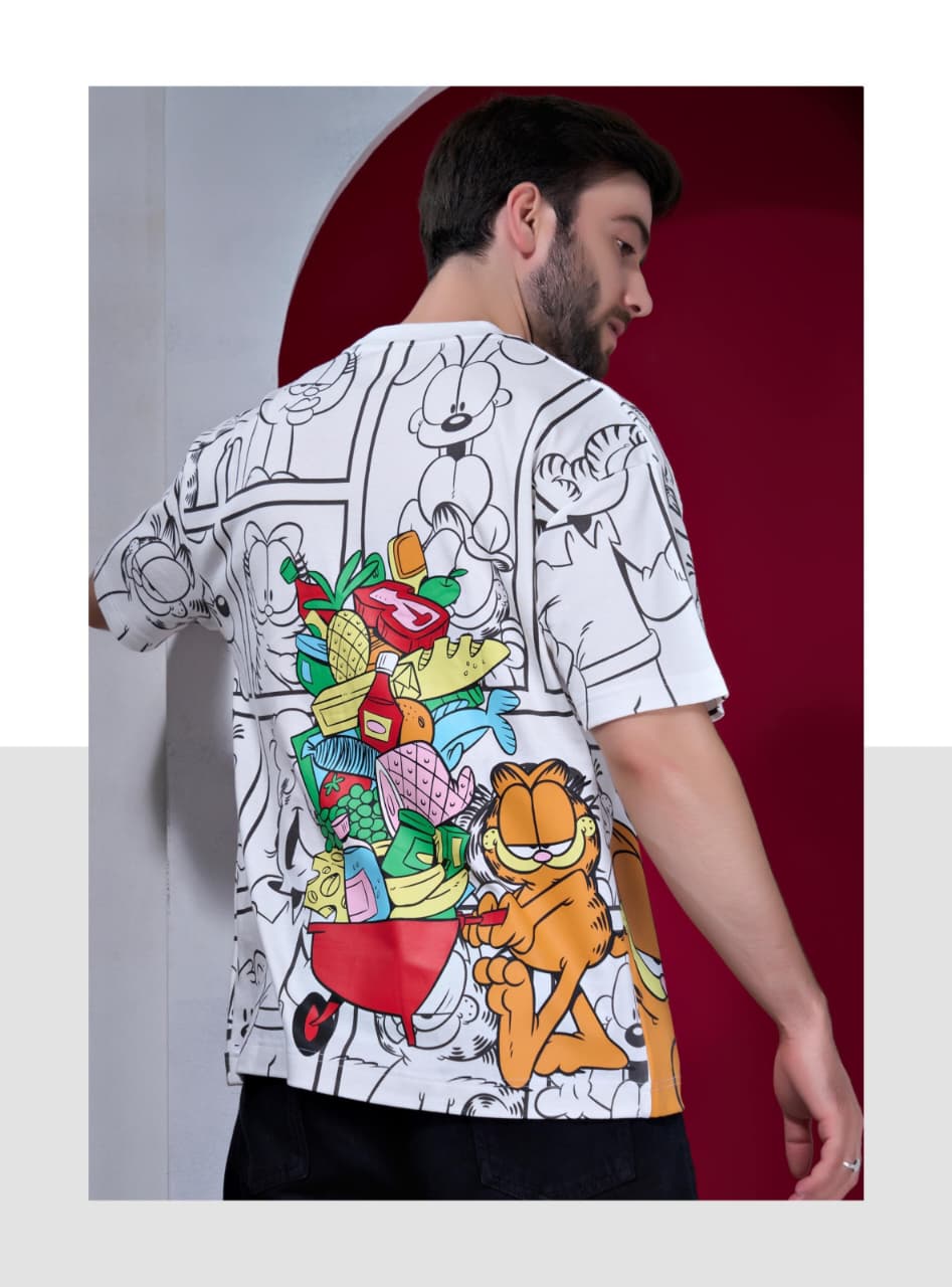 Garfield Comic Oversized T-Shirt(Article B2457)