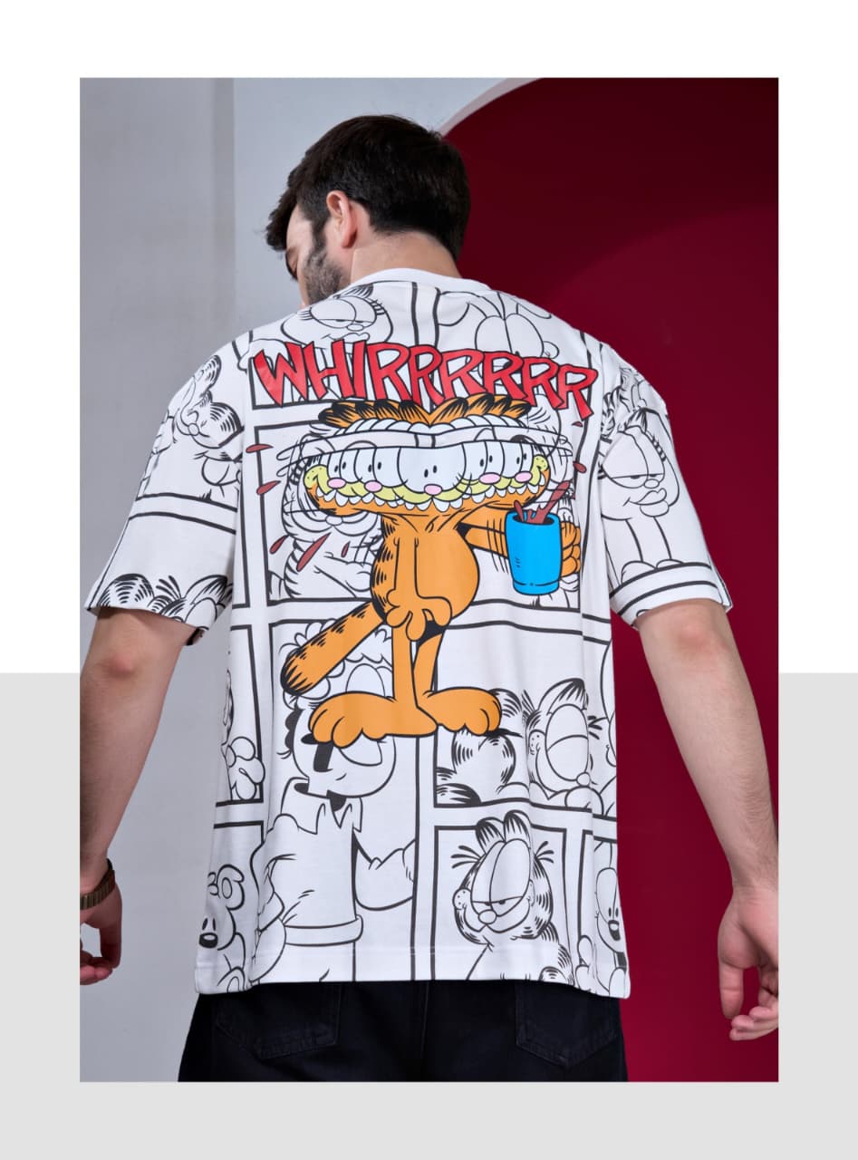 Garfield Comic Oversized T-Shirt(Article B2457)